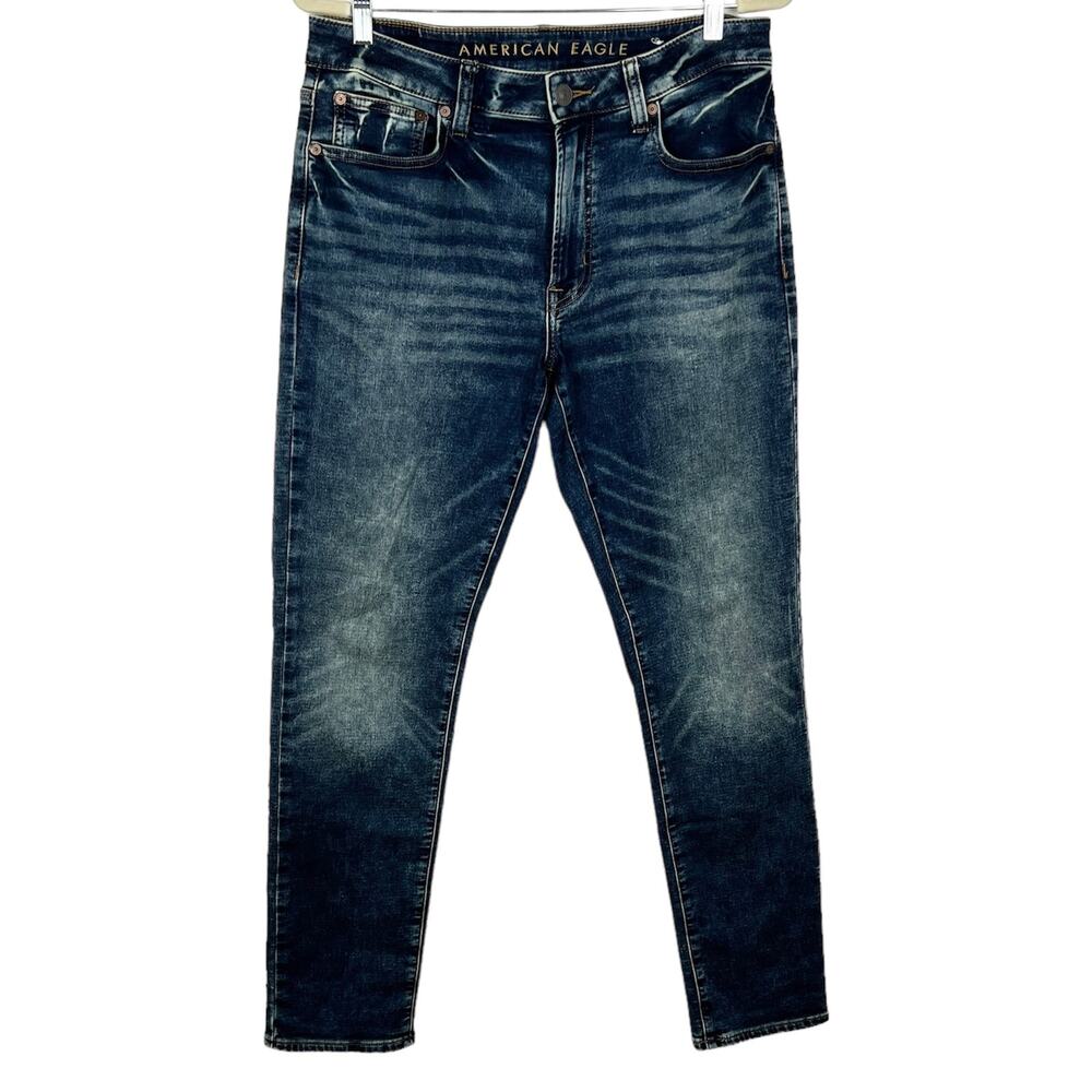 American Eagle Acid Wash Slim Jeans 33x32 Grunge Skater